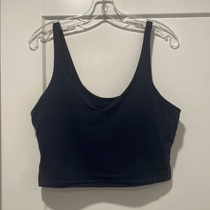 Black Sleeveless Crop Top